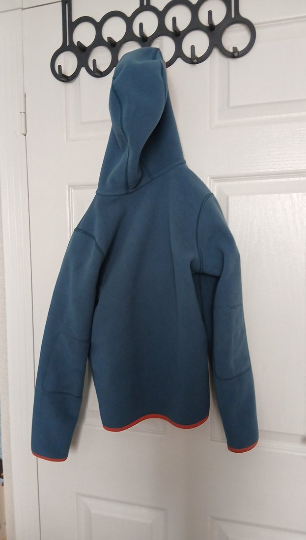Kapüşonlu Erkek Çocuk Mavi Fermuarlı Ceket - Görsel 4