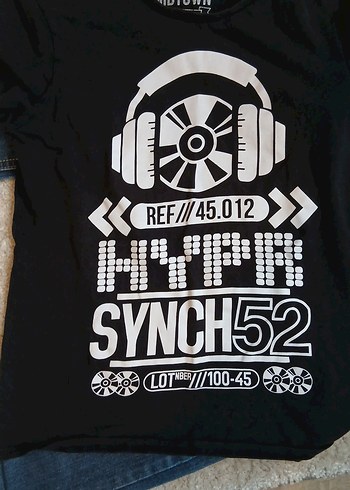 Erkek Siyah Baskılı Loose Fit Tişört - Görsel 4