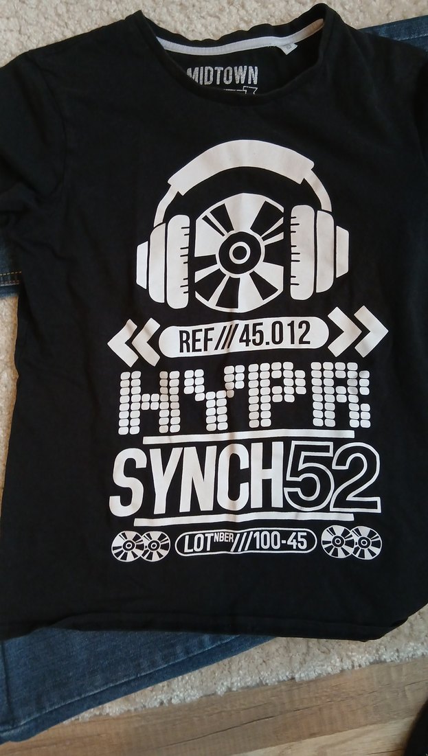 Erkek Siyah Baskılı Loose Fit Tişört - Görsel 4