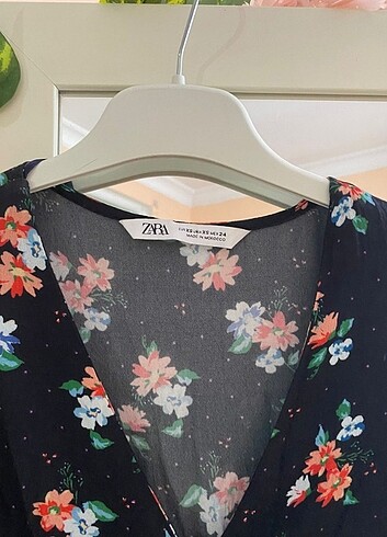 Zara Zara çiçekli mini elbise