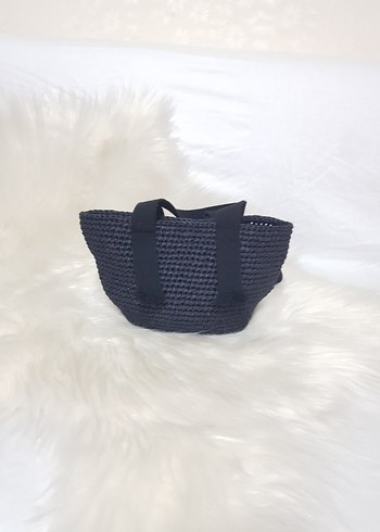 Siyah Örgü Minimalist Kol Çantası