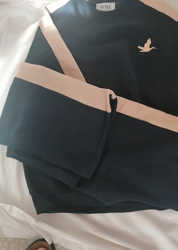 Lacıvert Bej Erkek. Bayan  Eşofman Takımı - Görsel 3