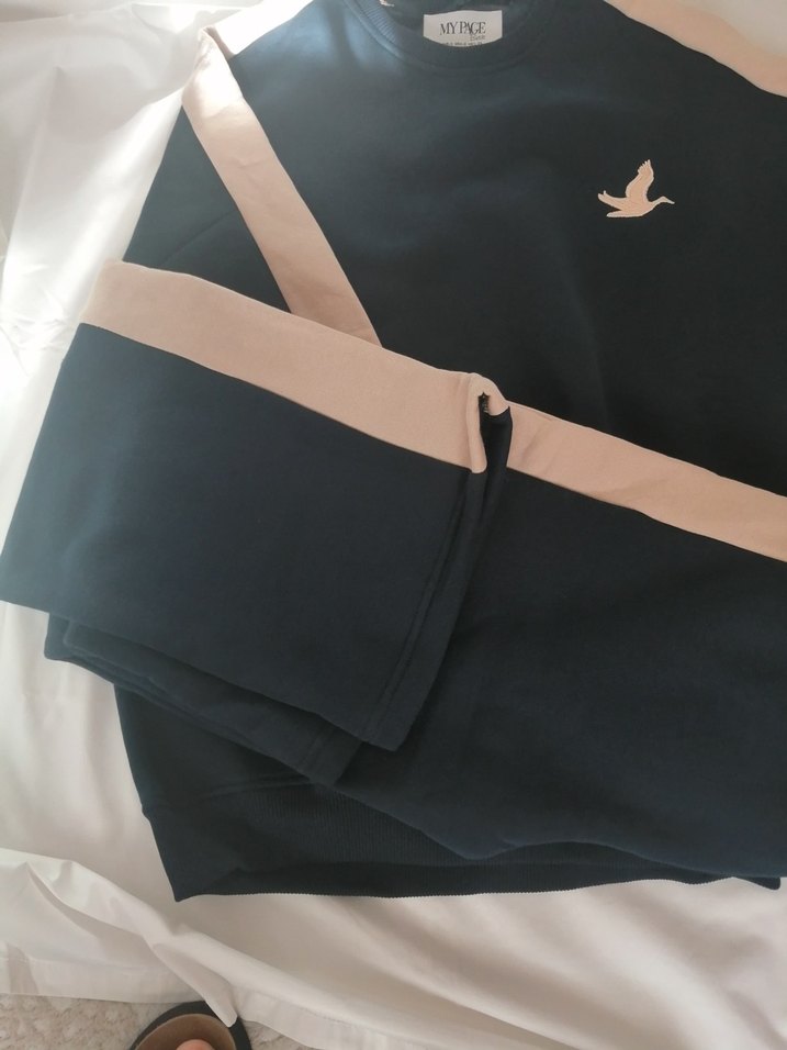 Lacıvert Bej Erkek. Bayan  Eşofman Takımı - Görsel 3