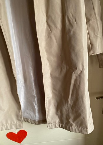 Bej Düğmeli Kadın Trençkot - Görsel 2