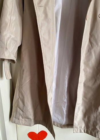 Bej Düğmeli Kadın Trençkot - Görsel 3