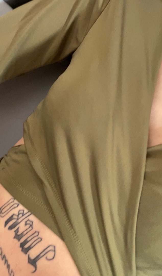 Kadın Haki V Yaka Bağlamalı Bluz - Görsel 2