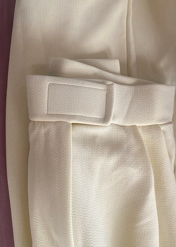 Sarı Kadın Kumaş Pantolon - Görsel 2