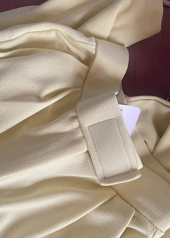 Sarı Kadın Kumaş Pantolon - Görsel 3