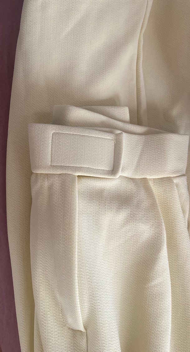 Sarı Kadın Kumaş Pantolon - Görsel 2