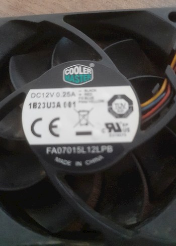 Diğer Cooler Master Siyah Bilgisayar Fanı DC12V 0.25A