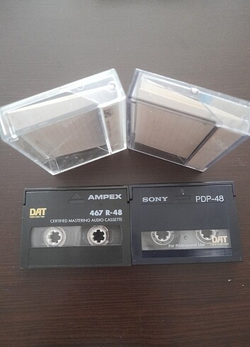 RETRO SONY ve AMPEX DAT TAPE R-48 ve PDP-48 KASETİ..METAL PARTİC