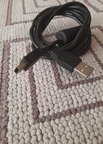 PS3 kablosuz kol joystick için şarj kablosu.Bakarak görerek ince