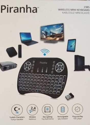Piranha 2385 Kablosuz Smart Tv Mini Klavye Mouse
Bilgisayarınıza - Görsel 6