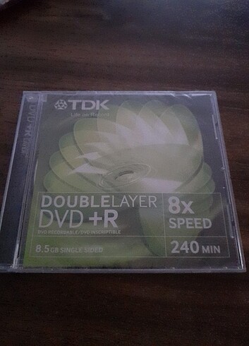 1 ADET TDK MARKA 8.5gb 8x Speed 240min DVD+R DOUBLE PLAYER Sıfır
