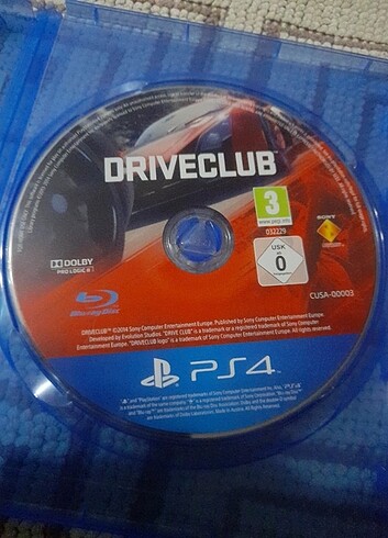 ORİJİNAL PS4 DRİVE CLUB OYUNU..Orijinal kutusunda yanlız kağıtla