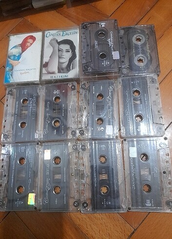RETRO 12 Adet çeşitli CANDAN ERÇETİN LOT Teyp Kasetleri..FİYAT 1