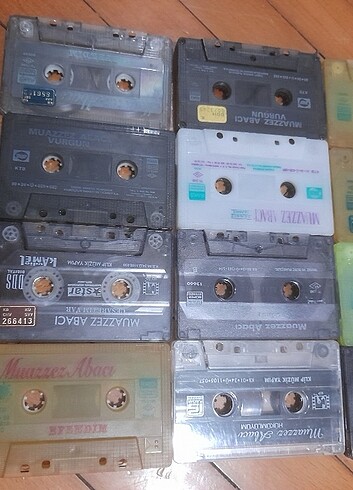 RETRO 13 Adet çeşitli LOT MUAZZEZ ABACI Teyp Kasetleri..FİYAT 13