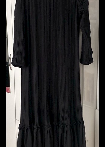 Uzun Siyah Piliseli Gotik Elbise - Görsel 2