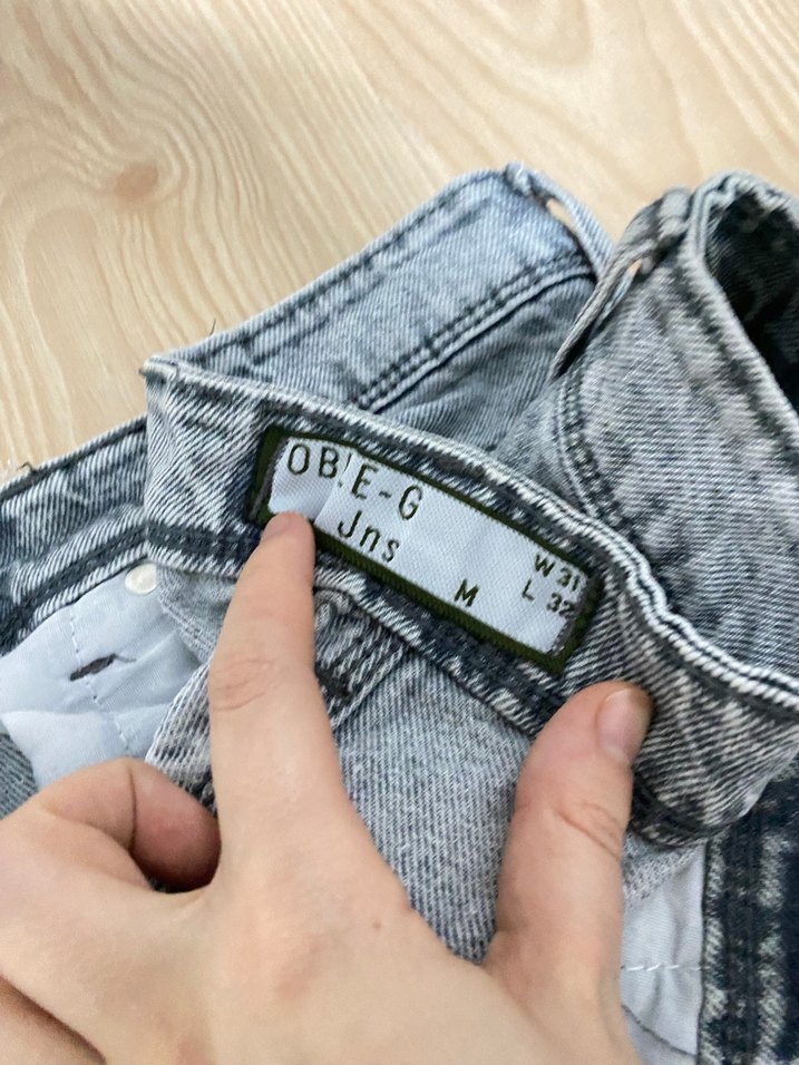 Gri erkek kot bol pantolon - Görsel 3