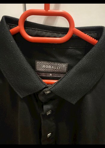 Düğmeli Siyah Erkek Polo Tişört - Görsel 2