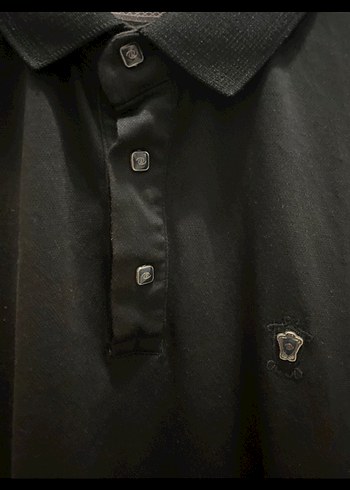 Düğmeli Siyah Erkek Polo Tişört - Görsel 3