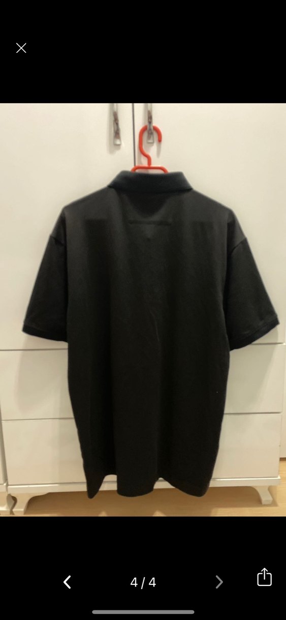 Düğmeli Siyah Erkek Polo Tişört - Görsel 4