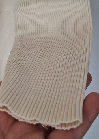 Bej Uzun Kollu Keten merserize tunik - Görsel 3