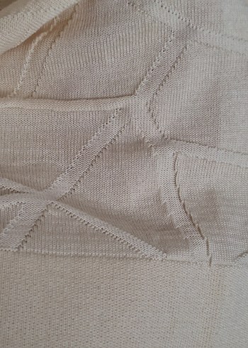 Bej Uzun Kollu Keten merserize tunik - Görsel 5