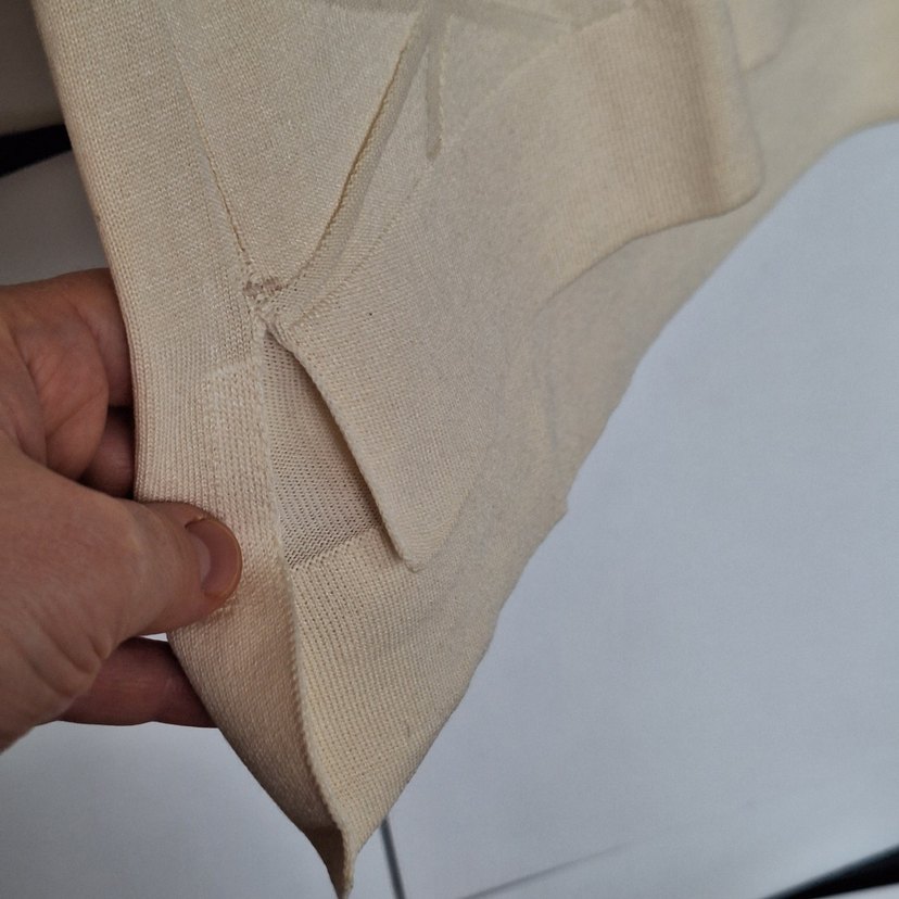 Bej Uzun Kollu Keten merserize tunik - Görsel 4