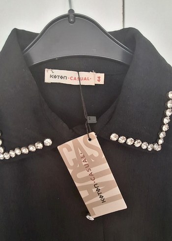 Siyah Uzun Kollu Kadın Gömlek - Görsel 2