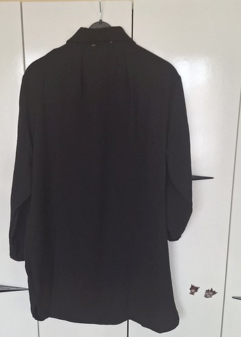 Siyah Uzun Kollu Kadın Gömlek - Görsel 5