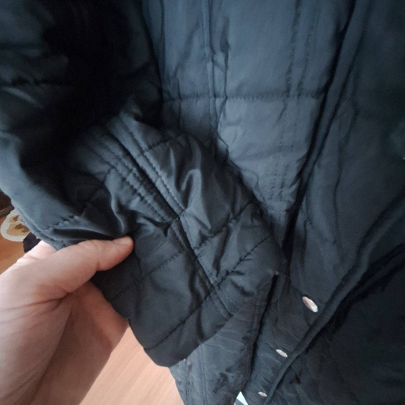 Düğmeli Siyah Kadın Uzun Kışlık Mont - Görsel 5