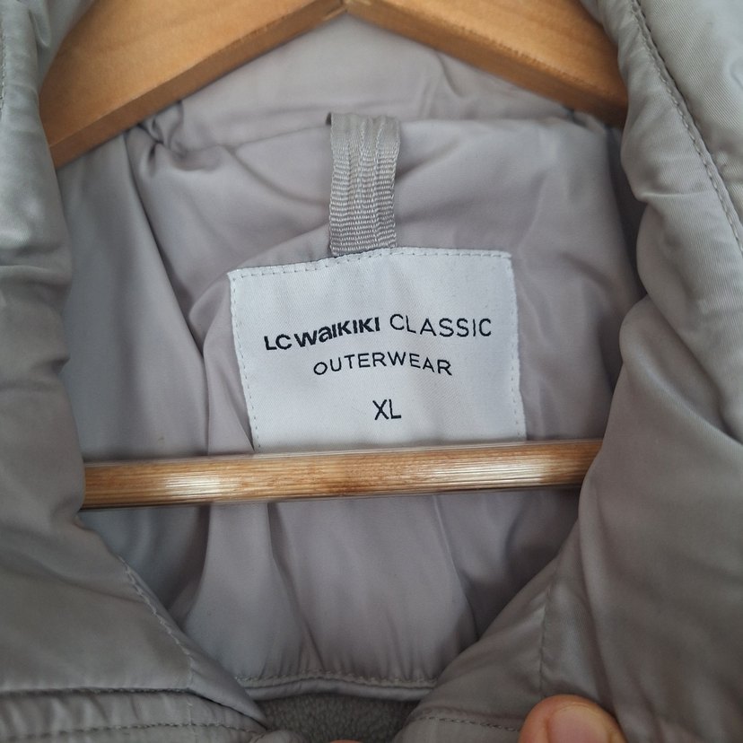 Bej Kapüşonlu Erkek Mont - Görsel 2