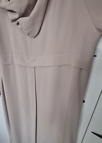 Düğmeli Bej Uzun Kadın Tunik - Görsel 7