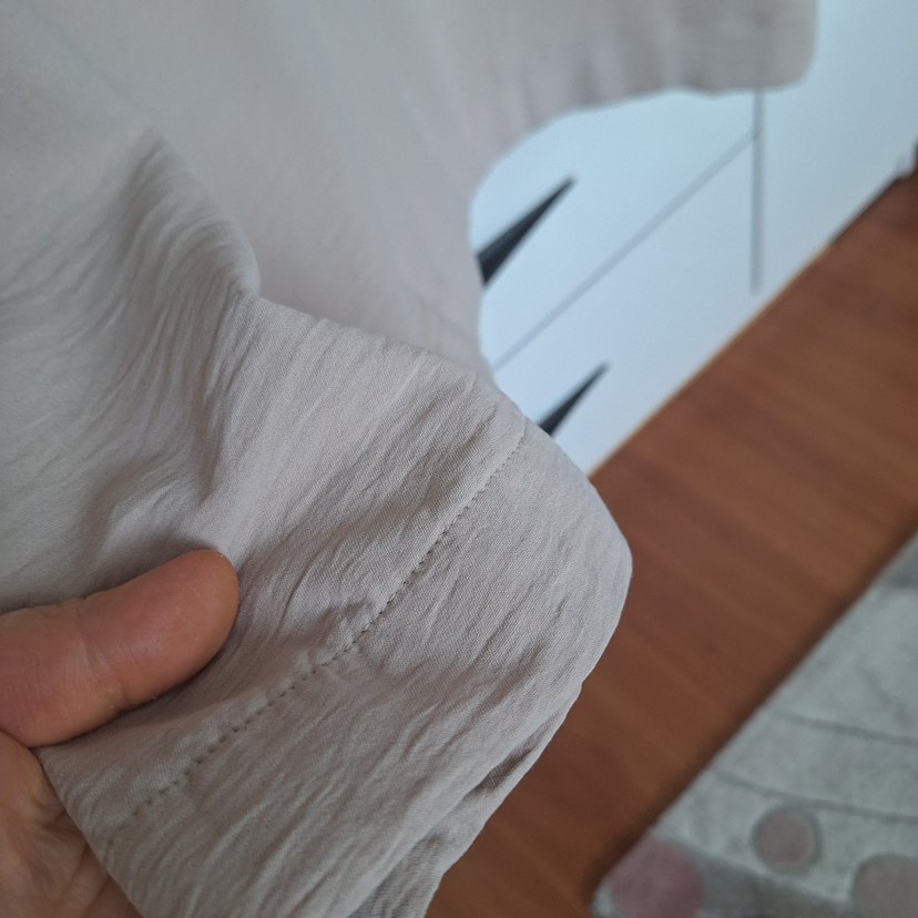 Düğmeli Bej Uzun Kadın Tunik - Görsel 4