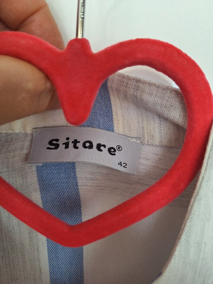 Uzun Kollu, Düğmeli Pamuklu Kadın Gömlek - Görsel 3