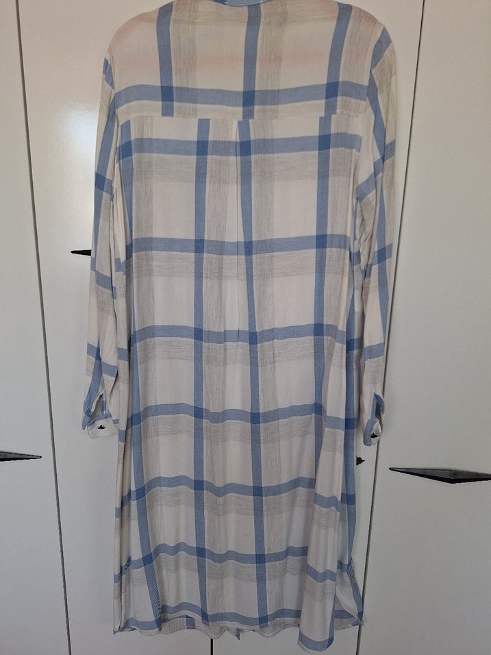 Uzun Kollu, Düğmeli Pamuklu Kadın Gömlek - Görsel 4