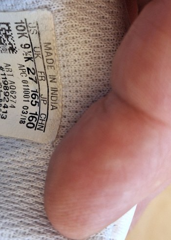 Kız Çocuk Beyaz Cırt Cırtlı Spor Ayakkabı - Görsel 7