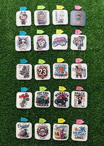 Ütü ile yapışan yüksek baskı etiketler 4,5x4,5 cm - Görsel 2