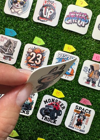 Ütü ile yapışan yüksek baskı etiketler 4,5x4,5 cm - Görsel 7