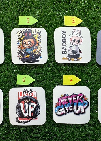 Ütü ile yapışan yüksek baskı etiketler 4,5x4,5 cm - Görsel 3