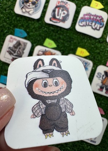 Ütü ile yapışan yüksek baskı etiketler 4,5x4,5 cm - Görsel 6