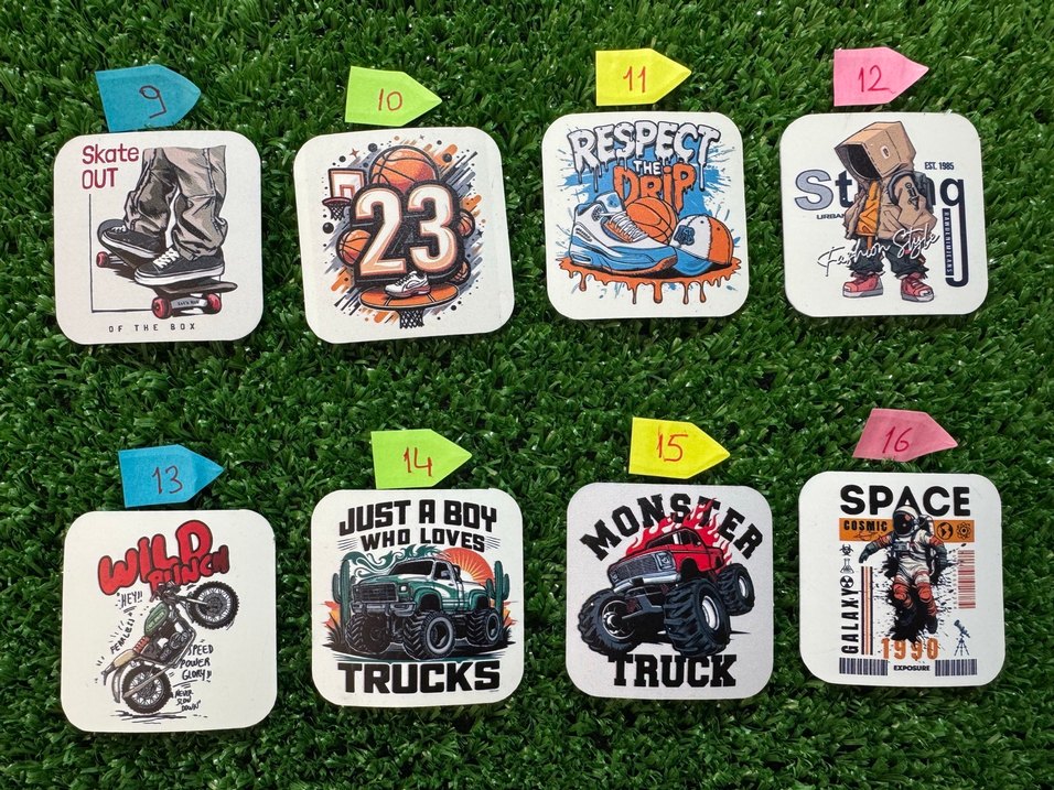 Ütü ile yapışan yüksek baskı etiketler 4,5x4,5 cm - Görsel 4