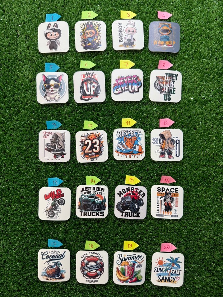 Ütü ile yapışan yüksek baskı etiketler 4,5x4,5 cm - Görsel 2