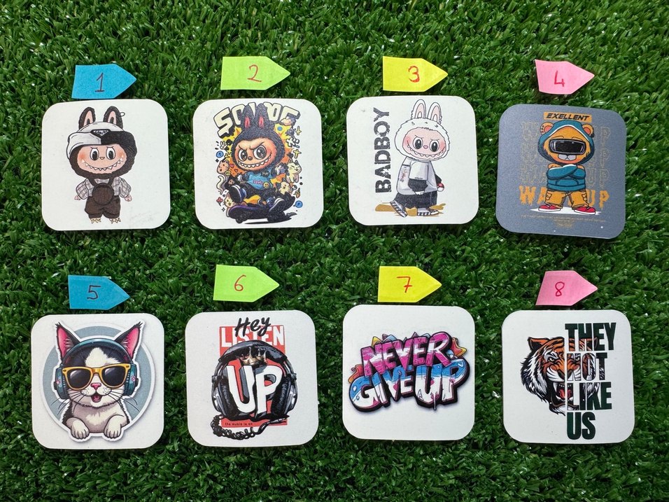 Ütü ile yapışan yüksek baskı etiketler 4,5x4,5 cm - Görsel 3