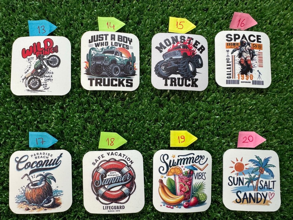 Ütü ile yapışan yüksek baskı etiketler 4,5x4,5 cm - Görsel 5