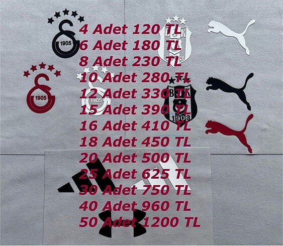 Yüksek baskılar. Ütü ile kolayca kumaşa yapışır