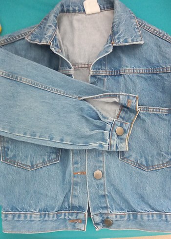 Diğer Düğmeli Mavi Kadın Denim Yelek