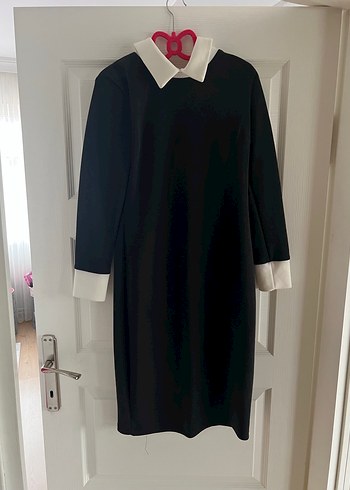 Uzun Kollu Siyah elbise - Görsel 2