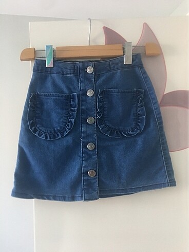 Koton marka Kız cocuk düğmeli model kot etek